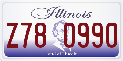 IL license plate Z780990