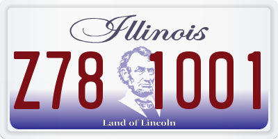 IL license plate Z781001