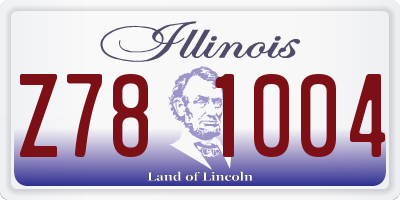 IL license plate Z781004