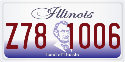 IL license plate Z781006