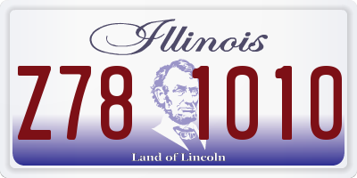 IL license plate Z781010