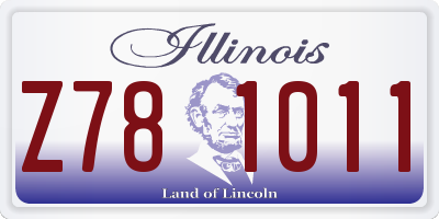 IL license plate Z781011