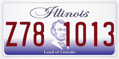 IL license plate Z781013