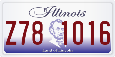 IL license plate Z781016
