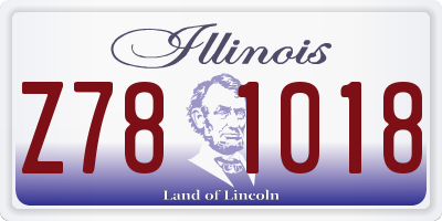 IL license plate Z781018