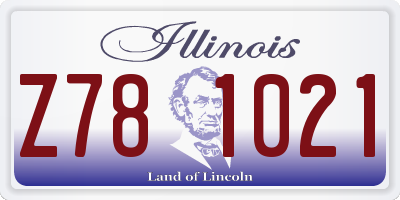 IL license plate Z781021