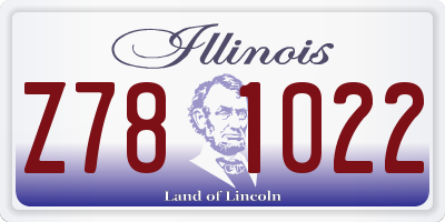 IL license plate Z781022