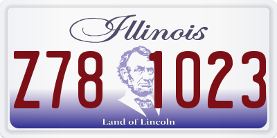 IL license plate Z781023