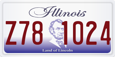 IL license plate Z781024