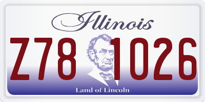 IL license plate Z781026