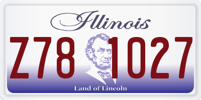 IL license plate Z781027