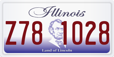 IL license plate Z781028