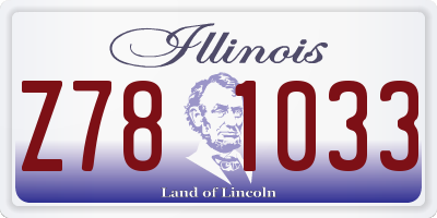IL license plate Z781033