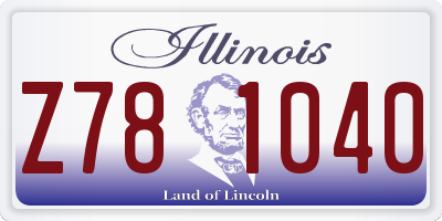 IL license plate Z781040