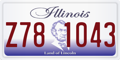 IL license plate Z781043