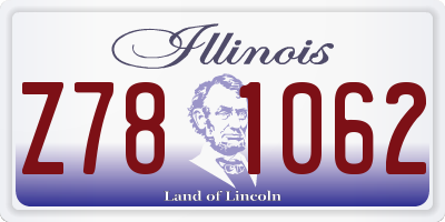 IL license plate Z781062