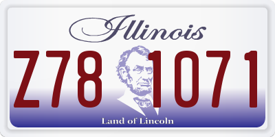 IL license plate Z781071