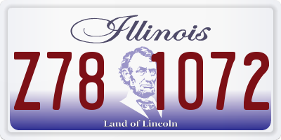 IL license plate Z781072
