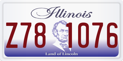 IL license plate Z781076