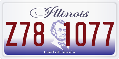 IL license plate Z781077
