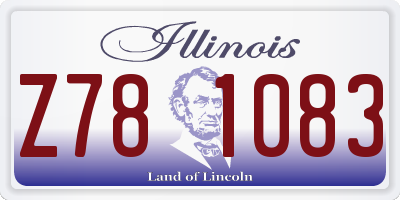 IL license plate Z781083
