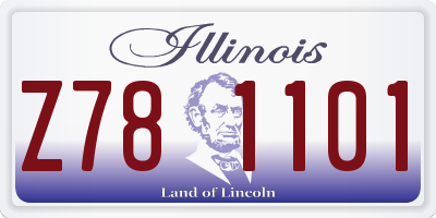 IL license plate Z781101
