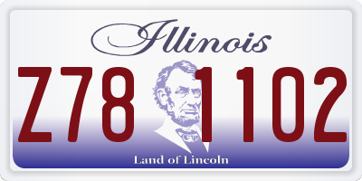 IL license plate Z781102