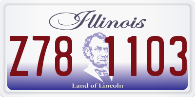 IL license plate Z781103