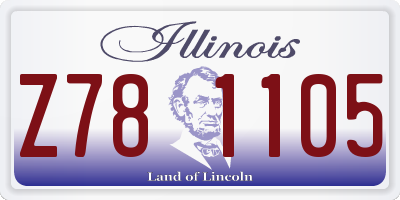 IL license plate Z781105