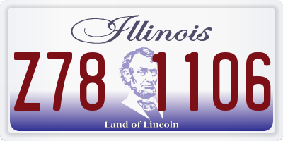 IL license plate Z781106