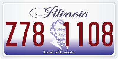 IL license plate Z781108