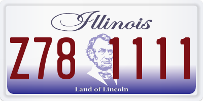 IL license plate Z781111
