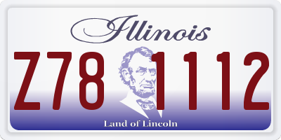 IL license plate Z781112