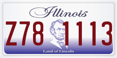 IL license plate Z781113