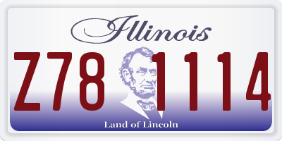 IL license plate Z781114