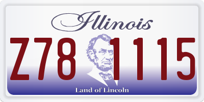 IL license plate Z781115