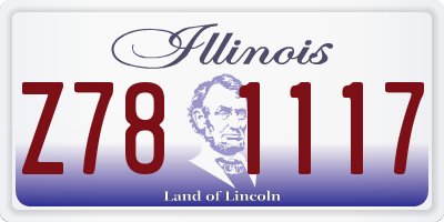 IL license plate Z781117