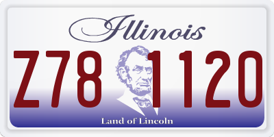 IL license plate Z781120