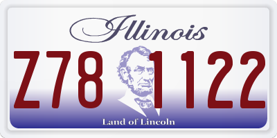 IL license plate Z781122