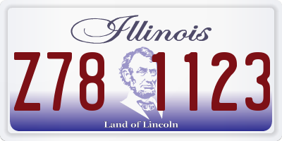IL license plate Z781123