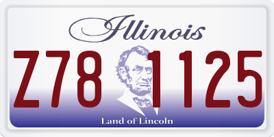 IL license plate Z781125