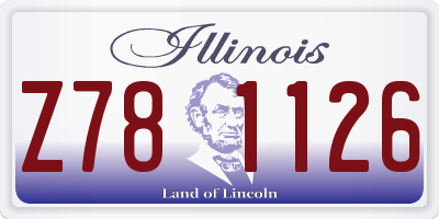 IL license plate Z781126