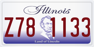 IL license plate Z781133