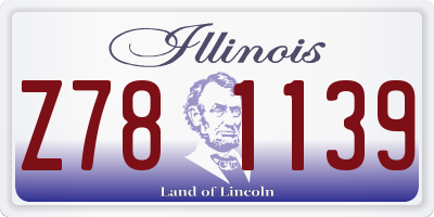 IL license plate Z781139