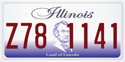 IL license plate Z781141