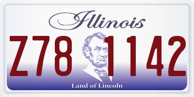 IL license plate Z781142