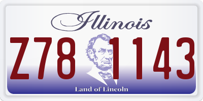 IL license plate Z781143