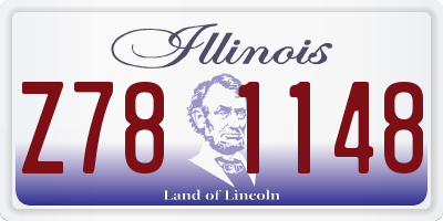 IL license plate Z781148
