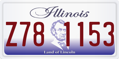 IL license plate Z781153