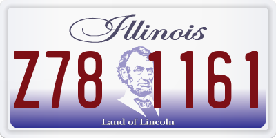 IL license plate Z781161